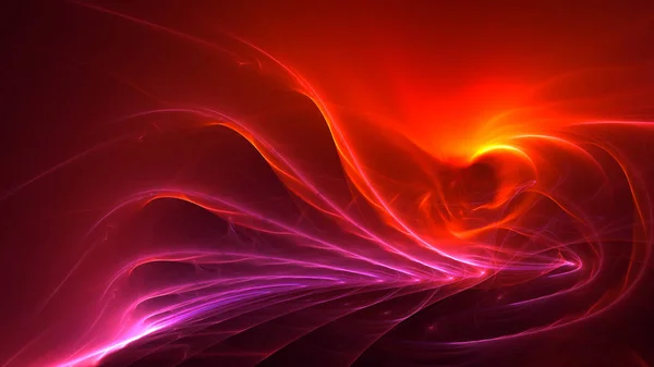 Renderização Abstrato Fundo Luz Fractal Vermelho — Fotografia de Stock