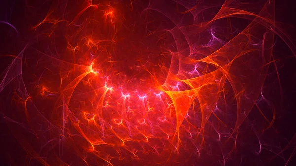 Renderização Abstrato Fundo Luz Fractal Vermelho — Fotografia de Stock