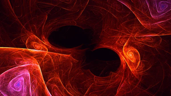 Soyut kırmızı fraktal ışık arkaplanı 3 boyutlu oluşturuluyor