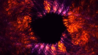 Soyut kırmızı fraktal ışık arkaplanı 3 boyutlu oluşturuluyor