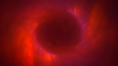 Soyut kırmızı fraktal ışık arkaplanı 3 boyutlu oluşturuluyor