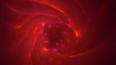 Soyut kırmızı fraktal ışık arkaplanı 3 boyutlu oluşturuluyor
