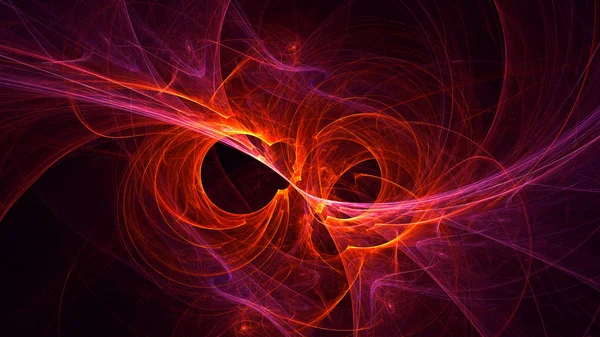 Soyut kırmızı fraktal ışık arkaplanı 3 boyutlu oluşturuluyor