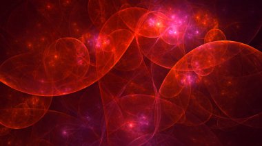 Soyut fraktal ışık arkaplanı 3 boyutlu oluşturuluyor