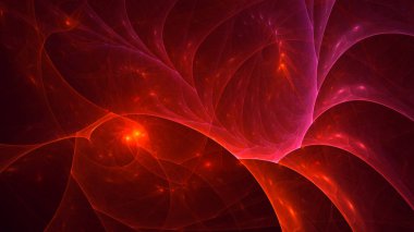 Soyut fraktal ışık arkaplanı 3 boyutlu oluşturuluyor