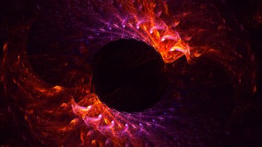 Soyut fraktal ışık arkaplanı 3 boyutlu oluşturuluyor