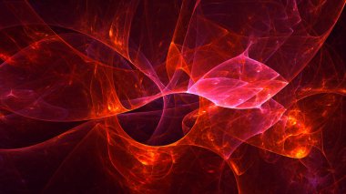 Soyut fraktal ışık arkaplanı 3 boyutlu oluşturuluyor