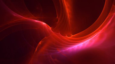 Soyut fraktal ışık arkaplanı 3 boyutlu oluşturuluyor