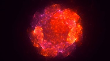 Soyut fraktal ışık arkaplanı 3 boyutlu oluşturuluyor