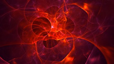 Soyut fraktal ışık arkaplanı 3 boyutlu oluşturuluyor