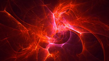 Soyut fraktal ışık arkaplanı 3 boyutlu oluşturuluyor