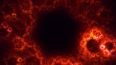 Soyut fraktal ışık arkaplanı 3 boyutlu oluşturuluyor