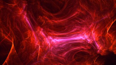 Soyut fraktal ışık arkaplanı 3 boyutlu oluşturuluyor