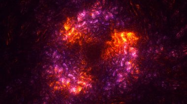 Soyut fraktal ışık arkaplanı 3 boyutlu oluşturuluyor