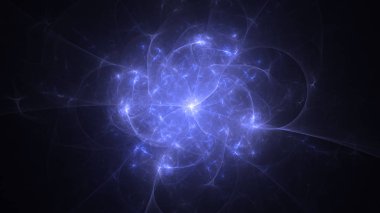 Soyut fraktal ışık arkaplanı 3 boyutlu oluşturuluyor