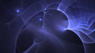 Soyut fraktal ışık arkaplanı 3 boyutlu oluşturuluyor