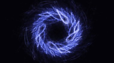 Soyut fraktal ışık arkaplanı 3 boyutlu oluşturuluyor