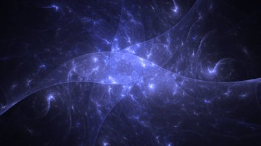 Soyut fraktal ışık arkaplanı 3 boyutlu oluşturuluyor