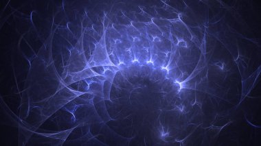 Soyut fraktal ışık arkaplanı 3 boyutlu oluşturuluyor