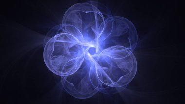 Soyut fraktal ışık arkaplanı 3 boyutlu oluşturuluyor