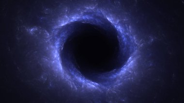 Soyut mavi fraktal ışık arkaplanı 3 boyutlu oluşturuluyor