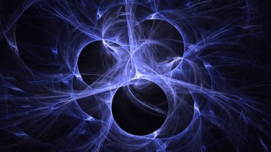 Soyut fraktal ışık arkaplanı 3 boyutlu oluşturuluyor
