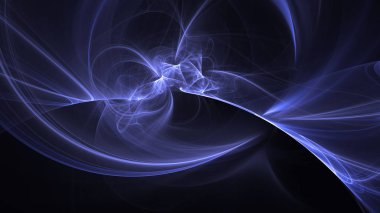 Soyut fraktal ışık arkaplanı 3 boyutlu oluşturuluyor