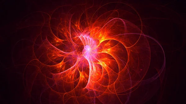 Rendering Abstract Red Fractal Light Background — Stock Photo, Image