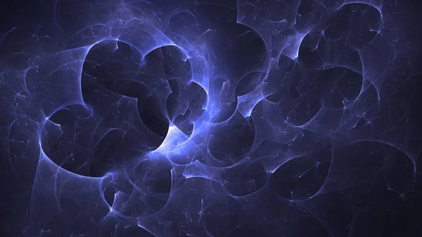 Renderização Abstrato Azul Fundo Luz Fractal — Fotografia de Stock