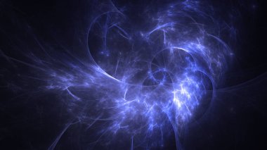 Soyut fraktal ışık arkaplanı 3 boyutlu oluşturuluyor