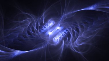 Soyut fraktal ışık arkaplanı 3 boyutlu oluşturuluyor