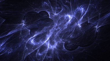 Soyut fraktal ışık arkaplanı 3 boyutlu oluşturuluyor