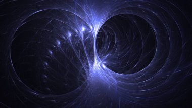 Soyut fraktal ışık arkaplanı 3 boyutlu oluşturuluyor