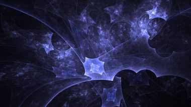 Soyut fraktal ışık arkaplanı 3 boyutlu oluşturuluyor