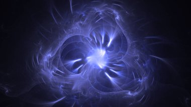 Soyut fraktal ışık arkaplanı 3 boyutlu oluşturuluyor
