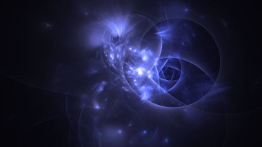 Soyut fraktal ışık arkaplanı 3 boyutlu oluşturuluyor