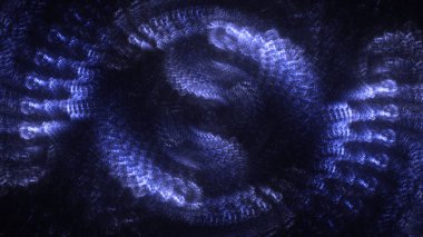 Soyut fraktal ışık arkaplanı 3 boyutlu oluşturuluyor