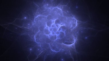 Soyut fraktal ışık arkaplanı 3 boyutlu oluşturuluyor