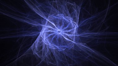 Soyut fraktal ışık arkaplanı 3 boyutlu oluşturuluyor