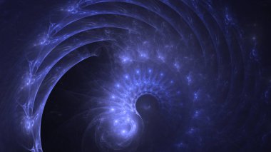 Soyut fraktal ışık arkaplanı 3 boyutlu oluşturuluyor