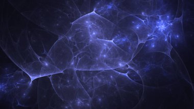 Soyut fraktal ışık arkaplanı 3 boyutlu oluşturuluyor