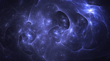 Soyut fraktal ışık arkaplanı 3 boyutlu oluşturuluyor