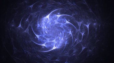 Soyut fraktal ışık arkaplanı 3 boyutlu oluşturuluyor