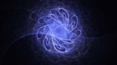 Soyut fraktal ışık arkaplanı 3 boyutlu oluşturuluyor