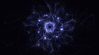 Soyut fraktal ışık arkaplanı 3 boyutlu oluşturuluyor