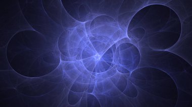Soyut fraktal ışık arkaplanı 3 boyutlu oluşturuluyor