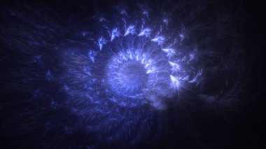 Soyut fraktal ışık arkaplanı 3 boyutlu oluşturuluyor