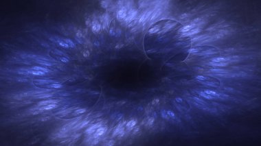 Soyut fraktal ışık arkaplanı 3 boyutlu oluşturuluyor