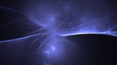 Soyut fraktal ışık arkaplanı 3 boyutlu oluşturuluyor