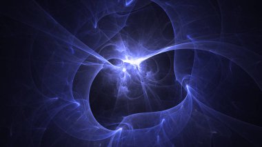 Soyut fraktal ışık arkaplanı 3 boyutlu oluşturuluyor